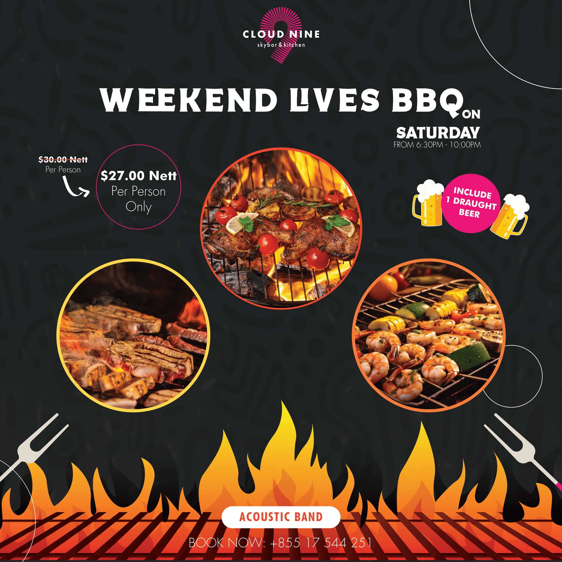 Cloud 9 Live BBQ Promotion Post